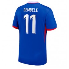 Frankrike Ousmane Dembele #11 Hemmatröja EM 2024 Korta ärmar